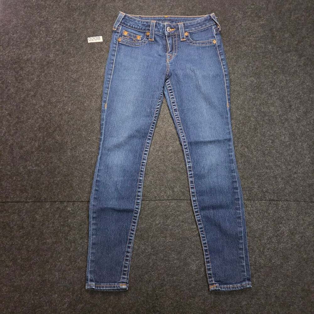 True Religion H-Rise Legging Seat Blue Denim Jeans Women's Size 29